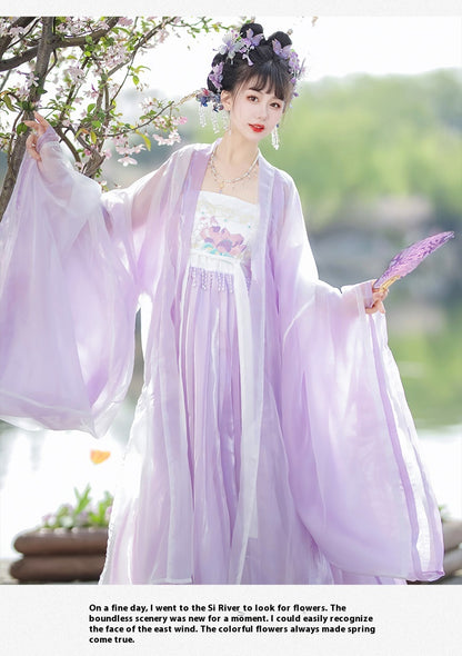 Oriental Ancient Hanfu — Restored Fairy Purple Spring Summer Set