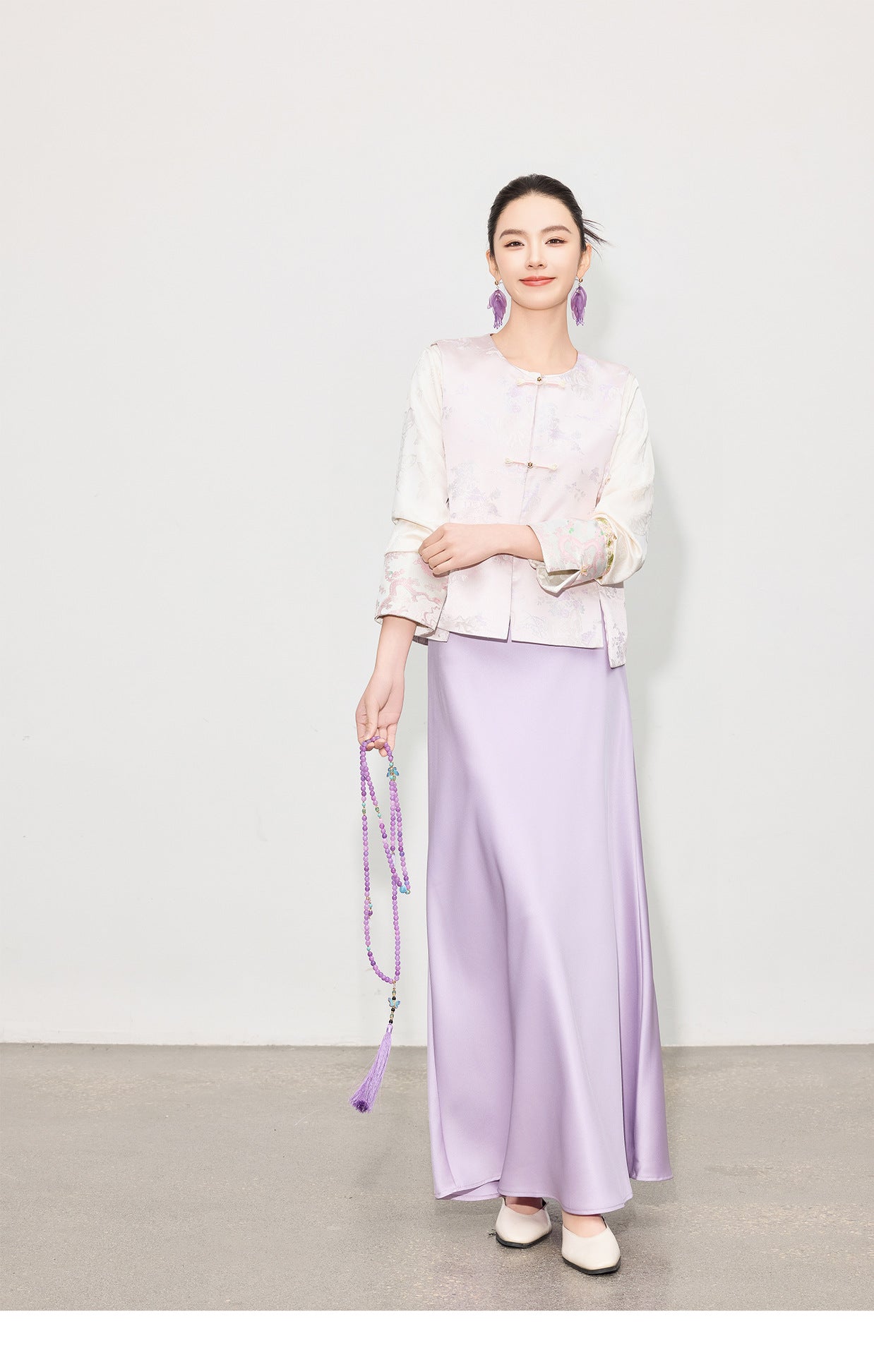 Stylish Button-Up Jacquard Vest for Women