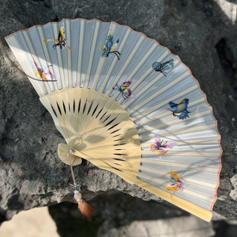 Handmade Suzhou Embroidery Folding Fan — Chinese Style Craft Gift