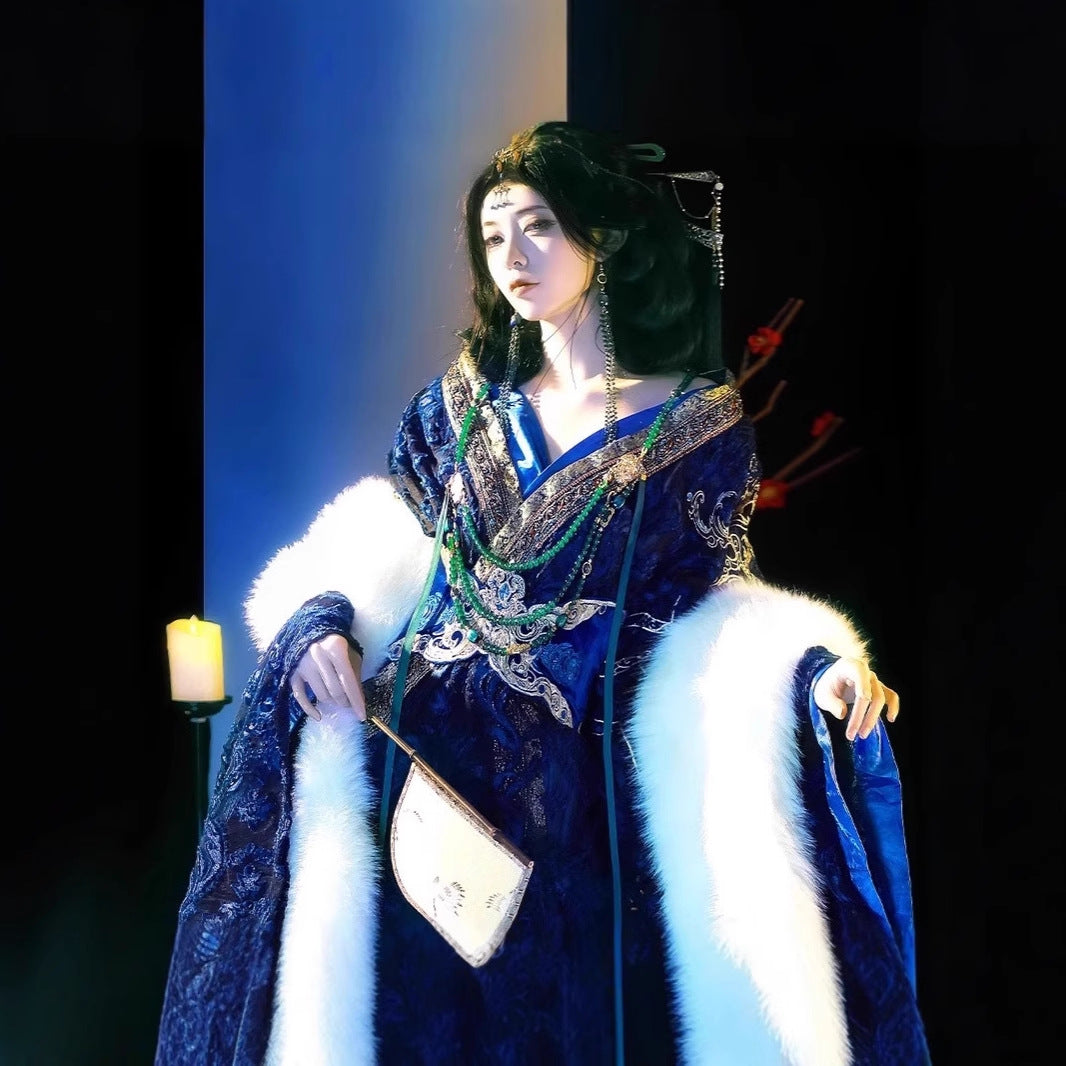 2026 Original Warring States Hanfu – Autumn Winter Large Sleeve Robe