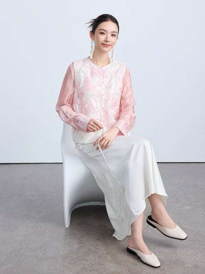 High-End Elegant Embroidered Women's Vest Top