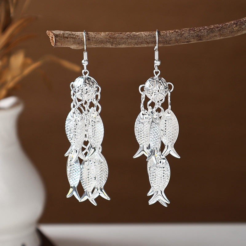 Ancient Style Ethnic Earrings | Elegant Miao Jewelry for Women