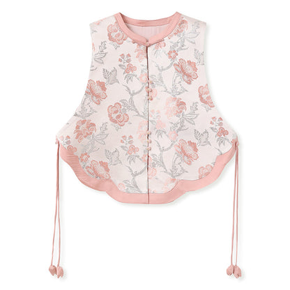 Elegant Jacquard Sleeveless Vest & Skirt Set for Autumn