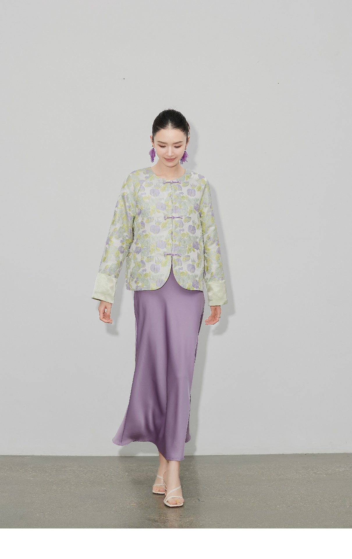 Autumn Women's Tulip Brocade Jacquard Elegant Jacket