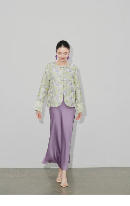 Autumn Women's Tulip Brocade Jacquard Elegant Jacket