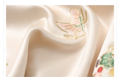 2026 Autumn New Chinese Style Printed Embroidered Acetate Coat for Women