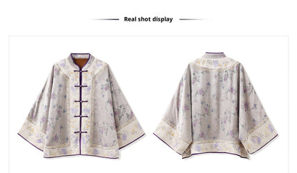 Early Autumn Silk Embroidered Retro Loose Chinese Style Jacket