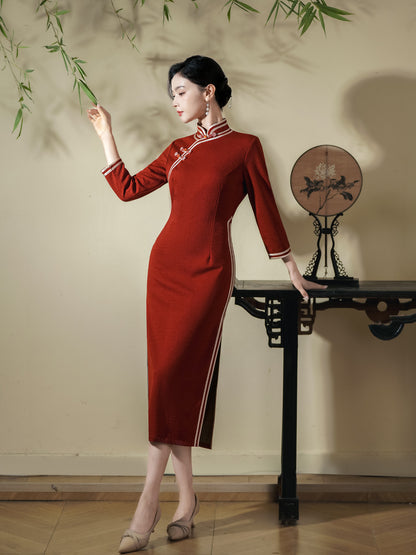 New Chinese Style Cheongsam – Slim Fit Daily Elegant Dress