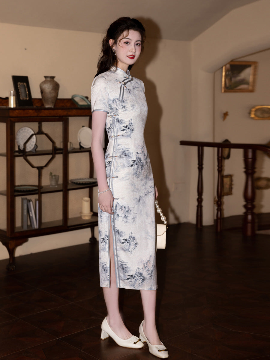New Chinese Style Cheongsam – Spring High-End Artistic Dress