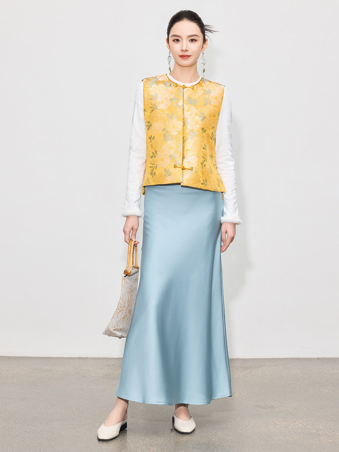 Stylish Retro Jacquard Vest for Women