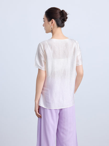 High-End National Style Summer Blouse for Women