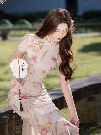 New Chinese Style Qipao – Simple Elegant Women's Dress