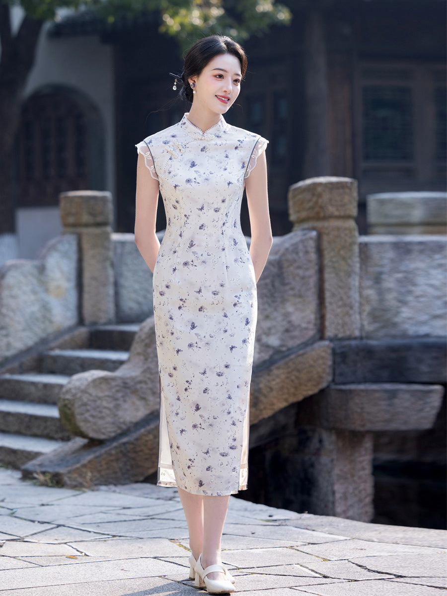 Exquisite Waist-Cinching Qipao – Elegant Everyday Wear Dress