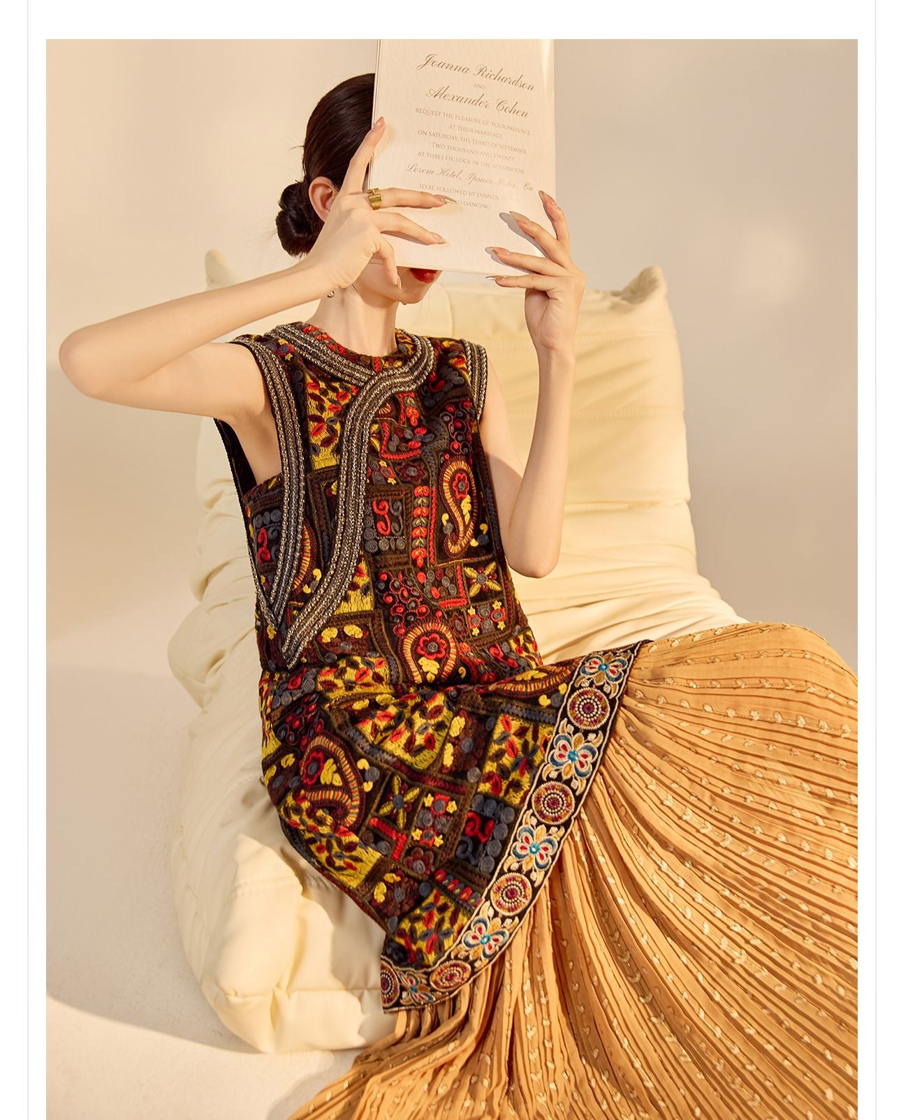 High-End Summer Dress for Women |New Chinese Style Embroidered Long Dress
