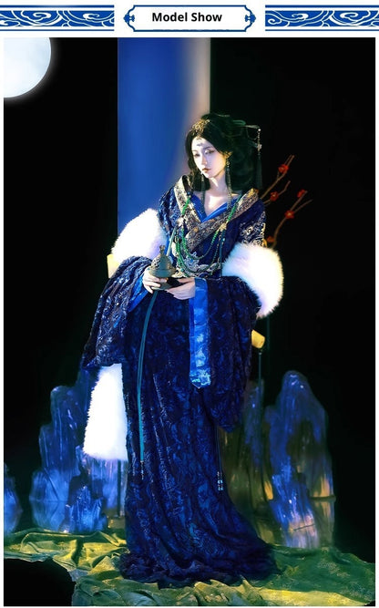 2026 Original Warring States Hanfu – Autumn Winter Large Sleeve Robe