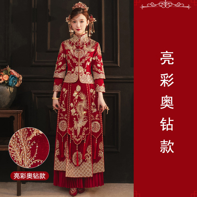 Xiuhe Wedding Dress Bride Slim Fit Chinese Wedding Couple Set