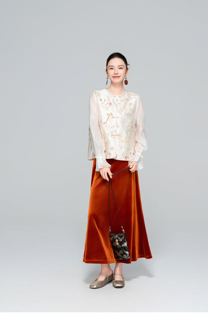 High-End Embroidered Sleeveless Vest for Women