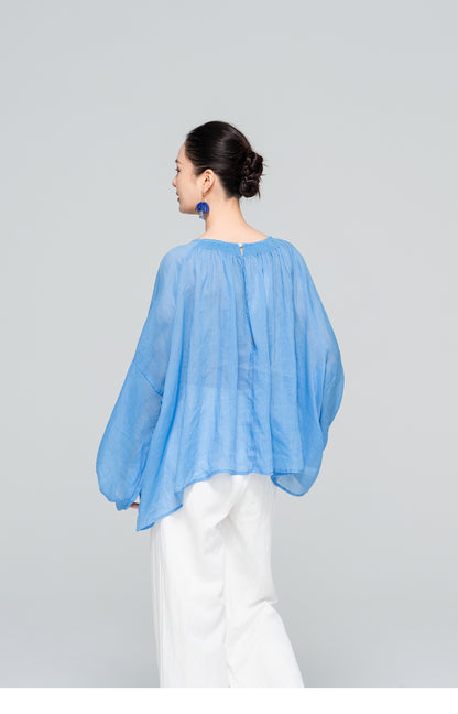 High-End Linen Casual Plus Size Women's Shirt