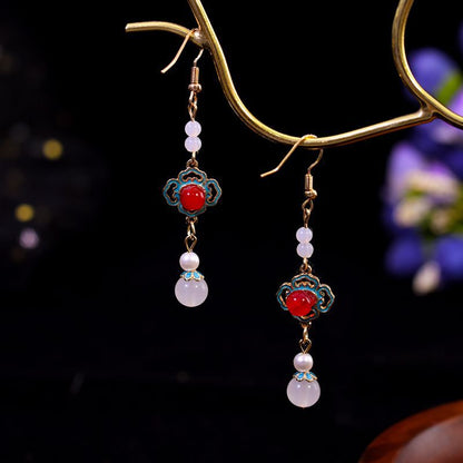 Burnt Blue Earrings | Ancient Style Tang Ming Dynasty Retro Hanfu Accessory