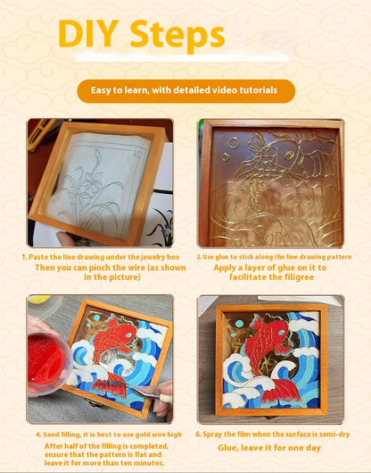 Handmade Cloisonné Enamel Jewelry Box DIY Kit — Chinese Style Craft Gift Set