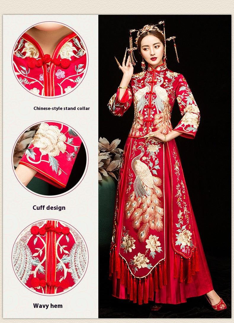Chinese Wedding Xiuhe Dress Bride & Groom Plus Size Set