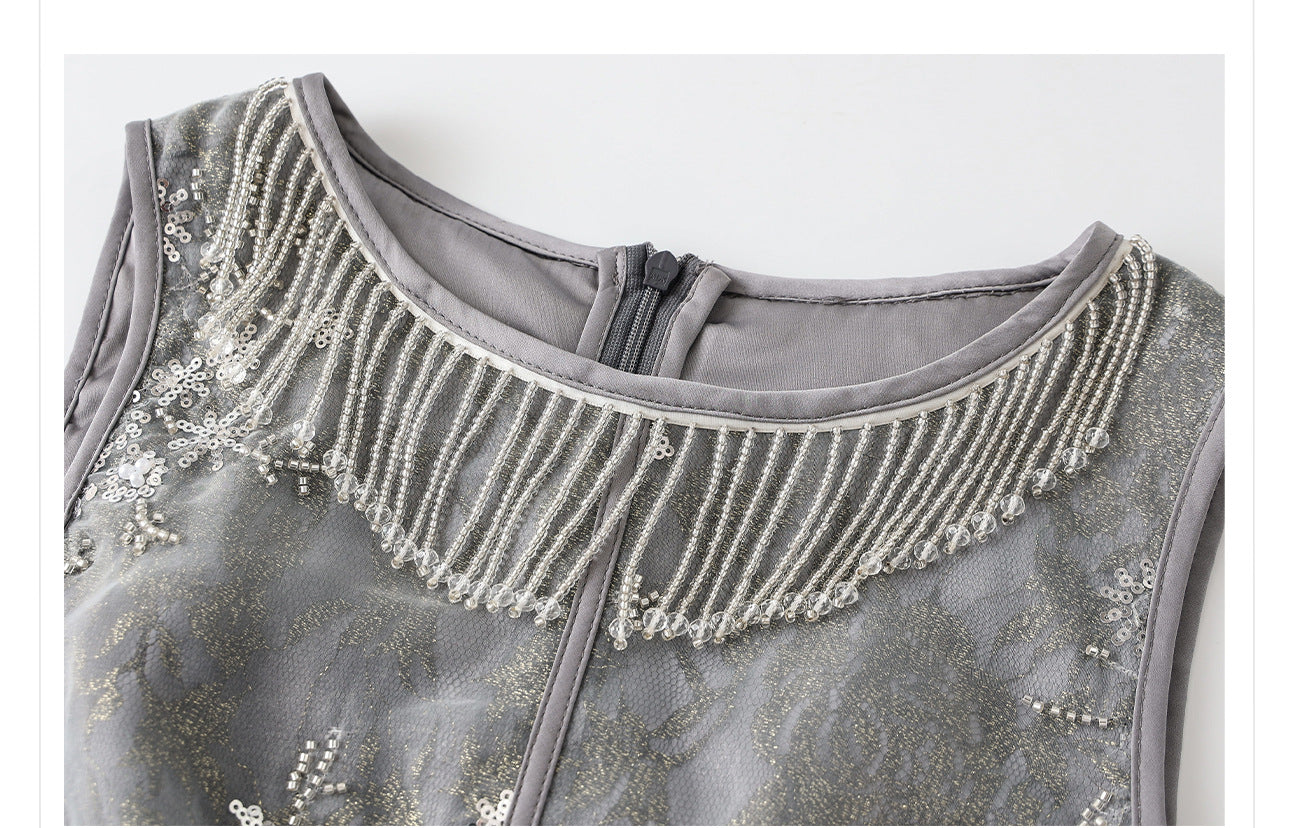 Elegant National Style Jacquard Beaded Embroidery Women's Set