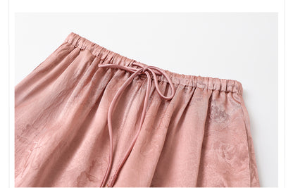 2026 New Chinese Style Elegant Acetate Wide-Leg Pants for Women