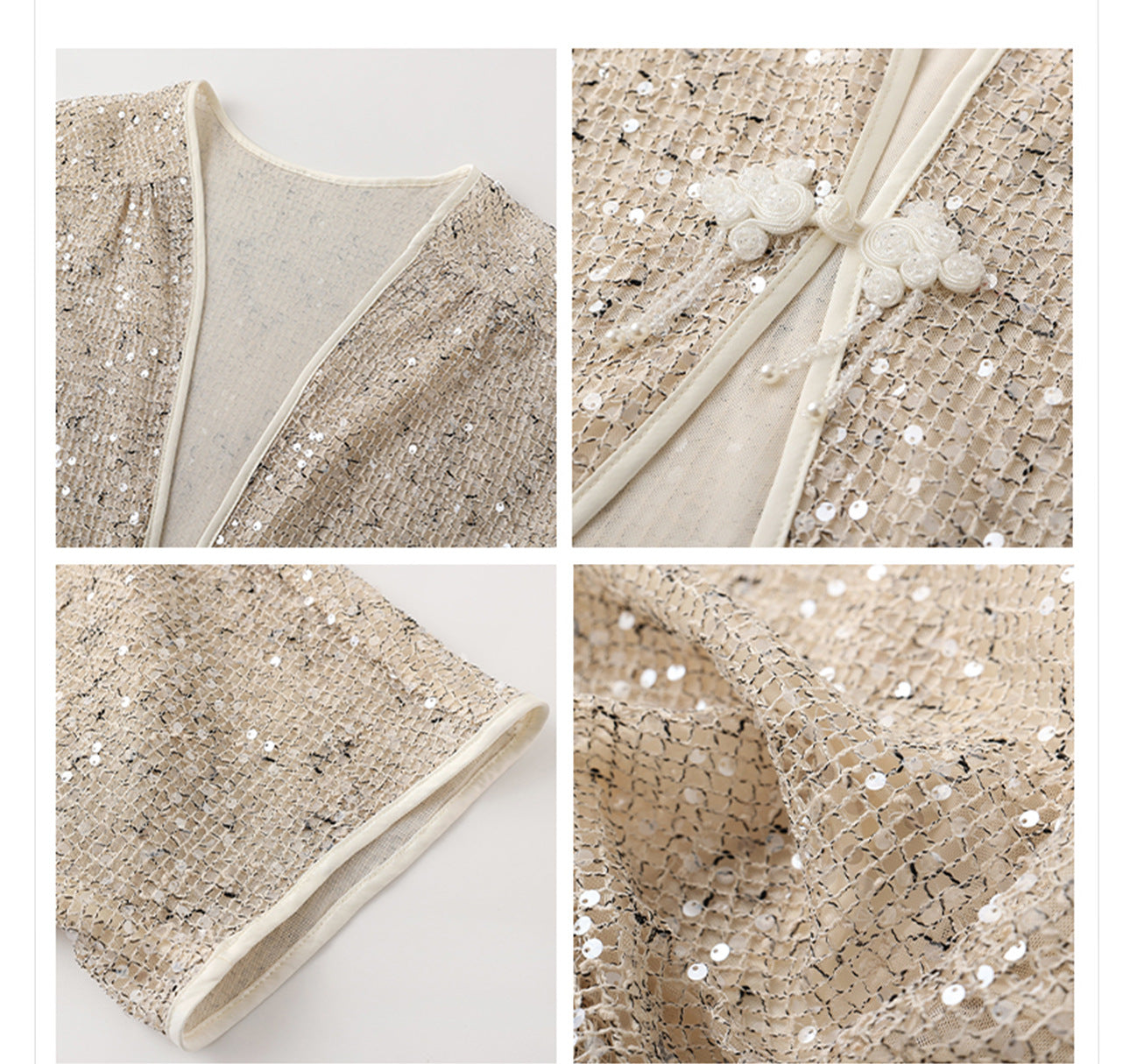 Autumn New Chinese Sequin Embroidered High-End Coat Dress Set