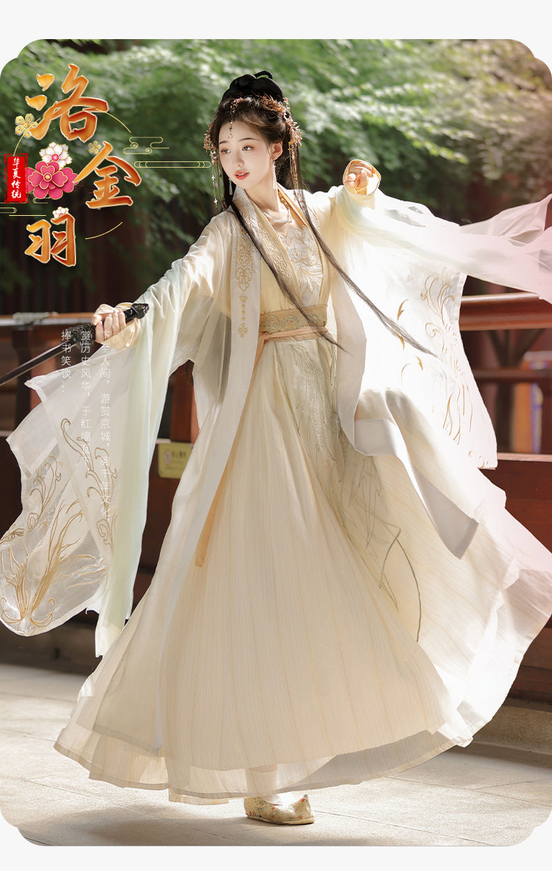 Fairy Song Hanfu Costume — Elegant Waist-Length Ru Skirt Outfit
