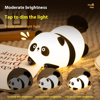 Furry Fun Panda Lamp USB Night Light Cute Bedside Gift Lamp
