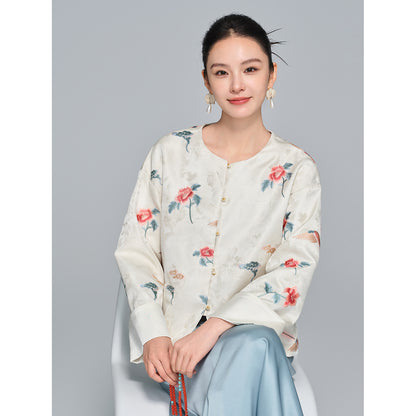 Elegant Loose Embroidered Jacket