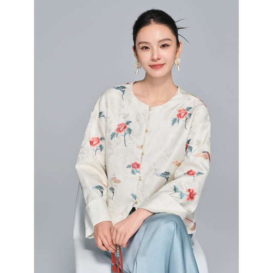 Elegant Loose Embroidered Jacket