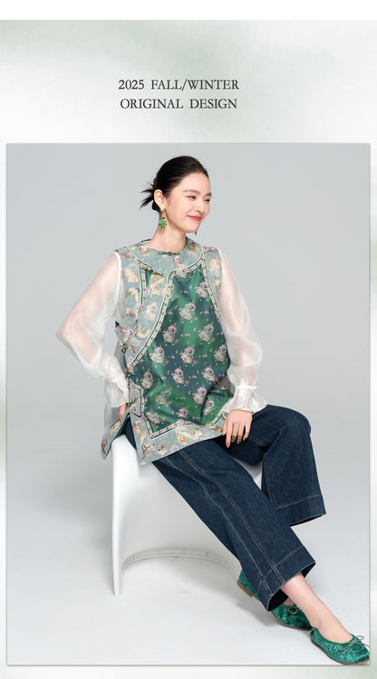 National Style Exquisite Embroidered Vest