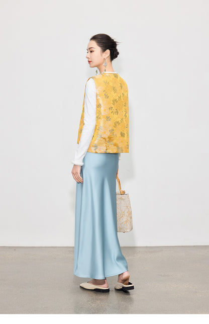 Stylish Retro Jacquard Vest for Women