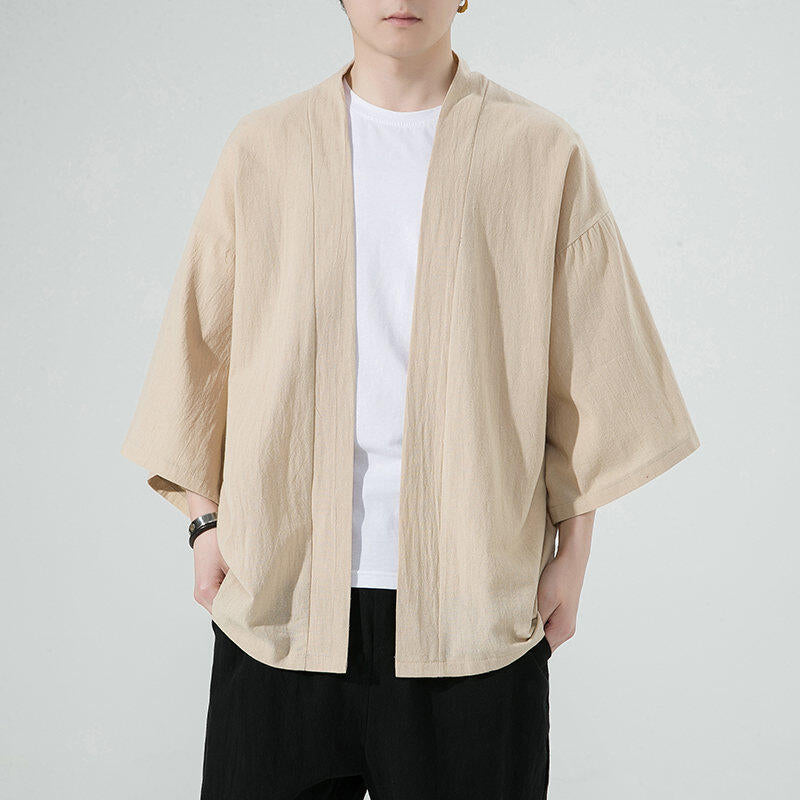 Mens Summer Chinese Style Thin Cotton Linen Sun Protection Retro Jacket
