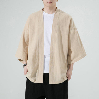 Mens Summer Chinese Style Thin Cotton Linen Sun Protection Retro Jacket