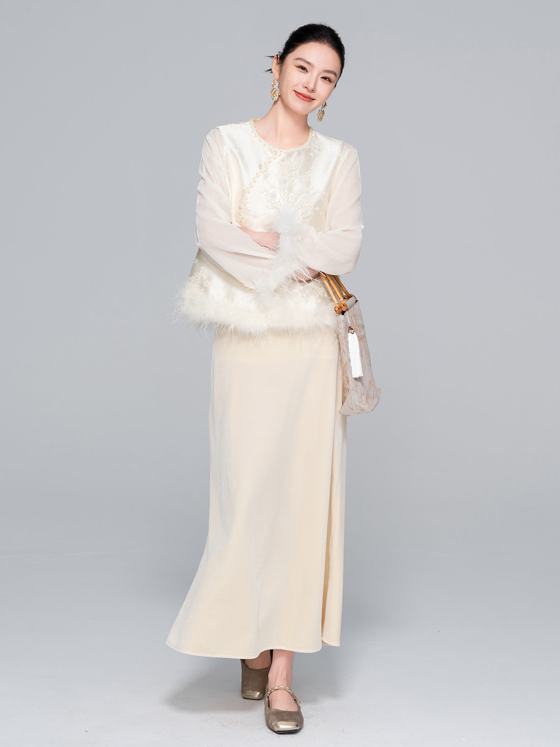 Elegant Slimming Velvet Fishtail Skirt for Fall and Winter