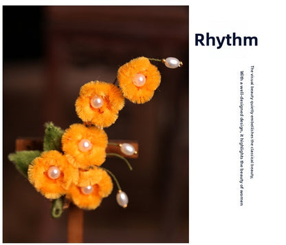 Hanfu Hairpin Osmanthus Clip Side Hair Accessory Chinese Vintage Autumn Winter