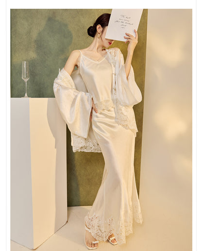 New Chinese Style Embroidered Jacket Skirt Set | Heavy Bead Lace Patchwork