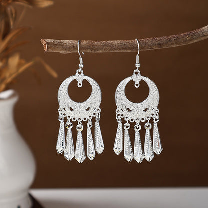 Ancient Style Ethnic Earrings | Elegant Miao Jewelry for Women