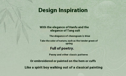 National Style Hanfu-Inspired Summer Set — Top & Pants for Children