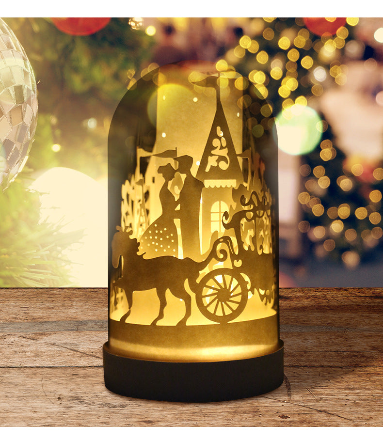 DIY 3D Paper Carving Lamp Handmade Panoramic Night Light