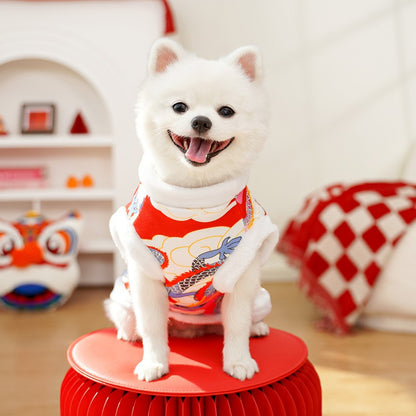 Pet Northeast Large Floral Coat Warm Cotton Jacket for Dogs & Cats