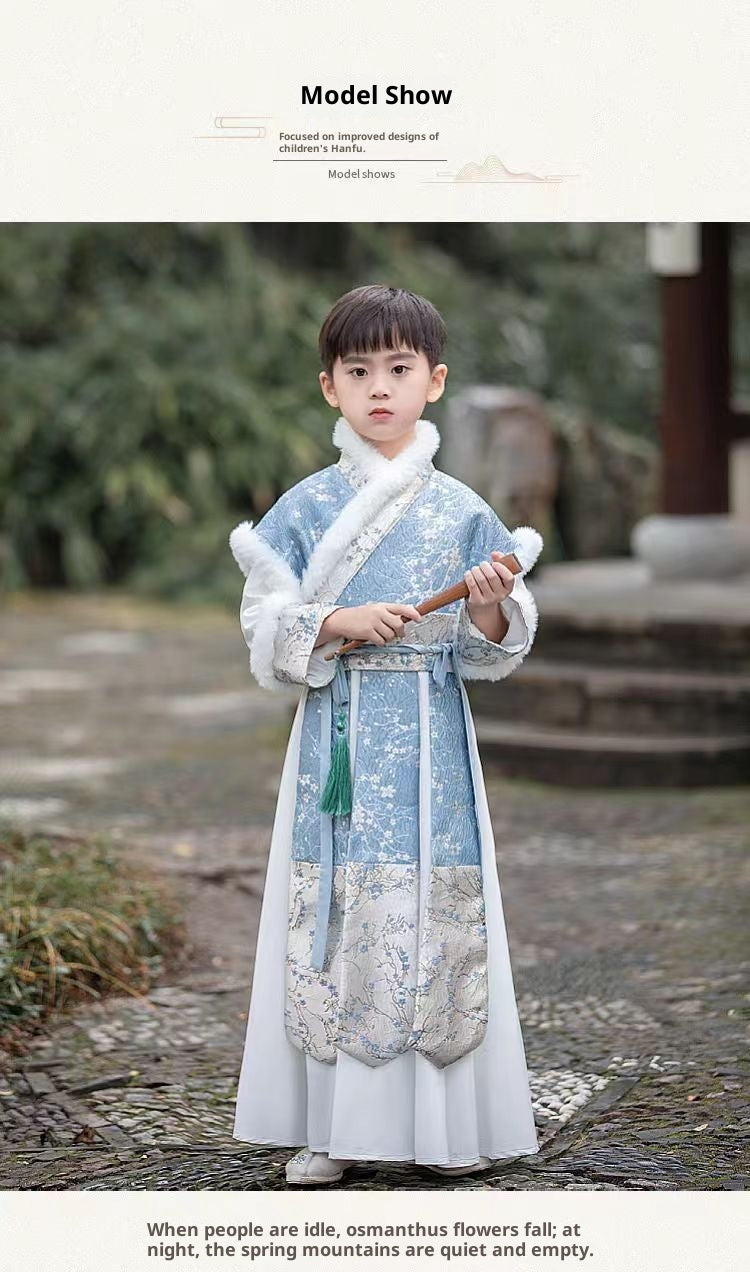 Children’s Chinese Style Hanfu | Autumn Winter Boys’ National Style Tang Suit