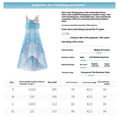 Fairy Tang Hanfu — Heavy Embroidery Large Sleeve Slip Dress for Women