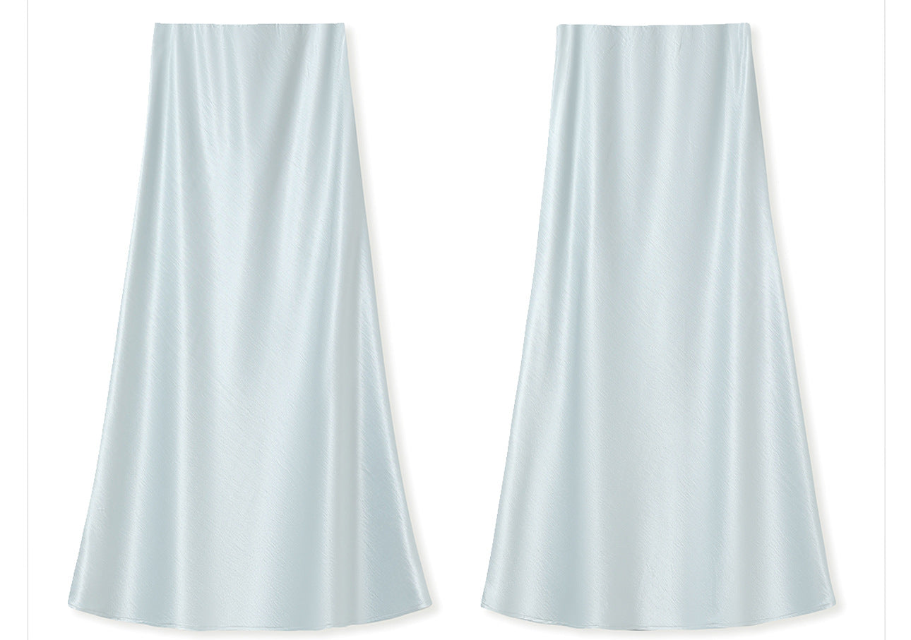 Autumn Button-Up Stand Collar National Style Top & Skirt Set