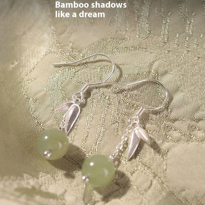Ancient Style Bamboo Shadow Earrings — Elegant Chinese Style Gift Earrings