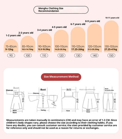 Girls’ Spring Autumn Hanfu | High-End Fairy Ru Skirt National Style Dress