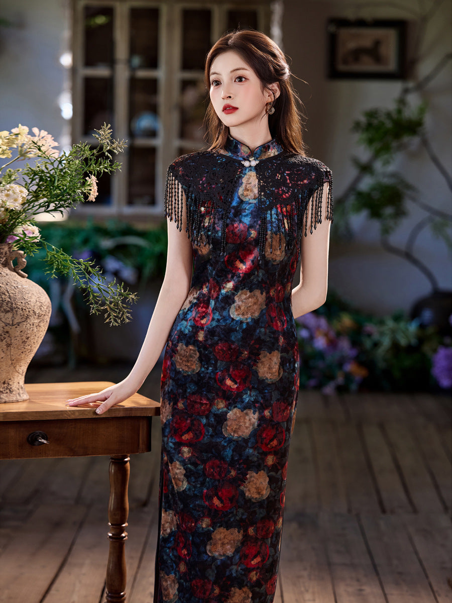 New Chinese Style Cheongsam – Retro Sleeveless Slimming Dress