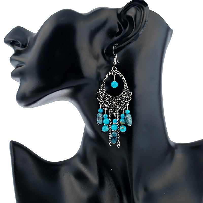 Personality Ethnic Style Earrings | Elegant Vintage Long Tassel Jewelry for Women